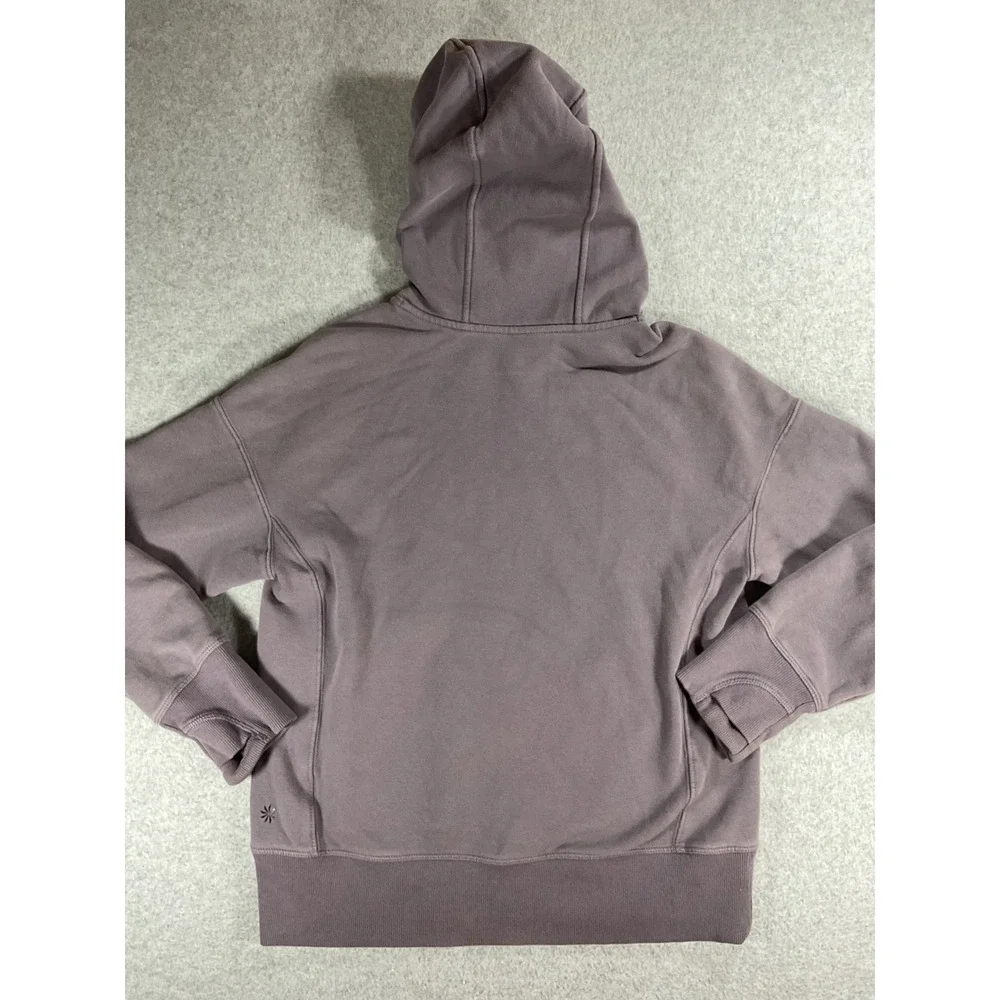 Athleta Girl Coaster Fleece Hoodie Purple Mauve Sweatshirt M 8-10  1493